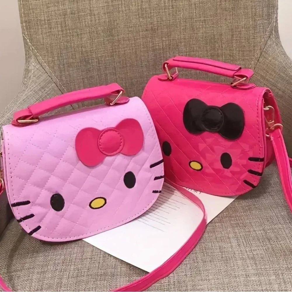 Hello Kitty Pink Quilted Bag With Crossbody Strap